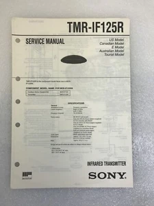 Sony TMR-IF125R Original Service Manual Repair Infrared Transmitter 1997 - Picture 1 of 1