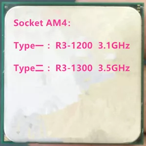 AMD Ryzen 3 R3-1200 R3-1300 R3-1300X 8MB 65W Quad-Core Socket AM4 CPU Processor - Picture 1 of 6