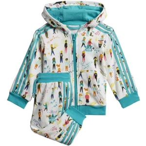 Adidas Infants & Toddler Originals Hoodie Set Multicolor-Hi-Res Aqua ED7706 - Picture 1 of 4