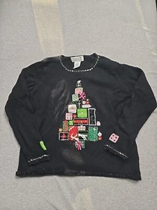 Tiara International Sweater Womans Extra Large Christmas Collection Tree Gifts - Picture 1 of 17