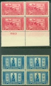 EDW1949SELL : USA 1925 Scott #618-19 Blocks of 4. Mint Never Hinged. Cat - Picture 1 of 2