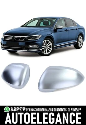 Calotte specchio argento opaco adatto  per   VW Passat Limo Variant B8 - Immagine 1 di 4