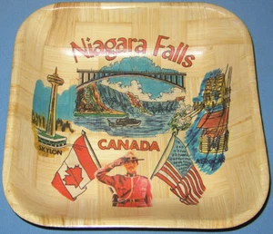 Gewebtes Parkett Bambus Niagarafälle Ontario Kanada Popcorn Chips Snack Schale Schüssel - Bild 1 von 3