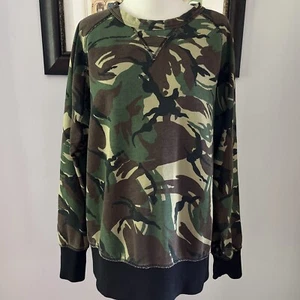 Rag & Bone Herren Sweatshirt grün All Over Camouflage Rundhals Gr. M - Bild 1 von 7