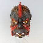 Masque de théâtre japonais antique Noh Karura (Garuda) env. 1900-1920 Kanshitsu Signé