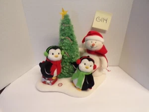 Hallmark Very Merry Trio Jingle Pals Plush Snowman Penguins Singing Dancing - Picture 1 of 1