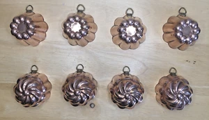 8 - Copper MOLDS Mini Tin Lined 2 5/8" - 2 3/4" Universal ITALY - Picture 1 of 15