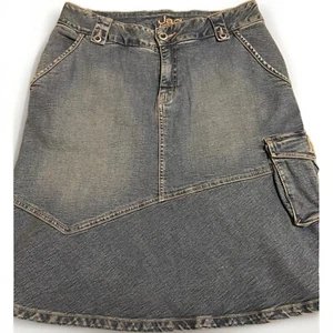 Vintage Y2K 90s Denim Midi Flare JAG Retro Skirt Grunge Women’s Size 10 - Picture 1 of 5