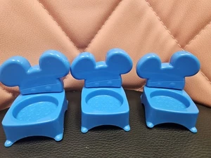 Lot of 3 Blue Little People Mickey Mouse House Chair Replacement.  Disney Fisher - Picture 1 of 7