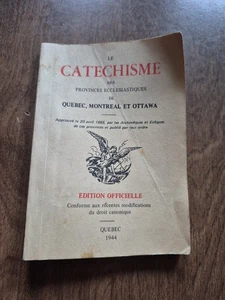 EUC 1976 Catholic Catechism French Edition Quebec Doctrine Paperback - Picture 1 of 9