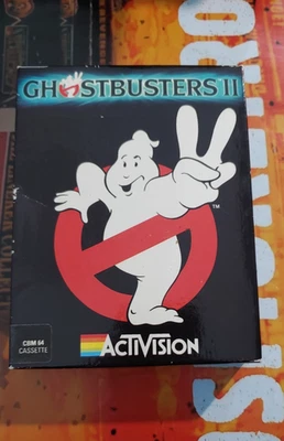 Ghostbusters II (Ocean 1989) Commodore 64 (Tape, med Box, Manual) works 8-bit - Bild 1 von 4