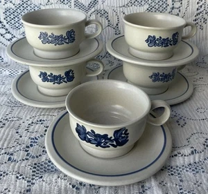 Pfaltzgraff Yorktowne Cup & Saucer Sets Blue Floral - Bild 1 von 7