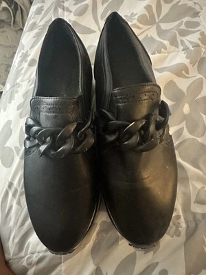 Zapatillas deportivas Pierre Dumas negras Paloma-1 para mujer elevadas de plataforma de 2 pulgadas.  Talla 9 Foto 1 de 3