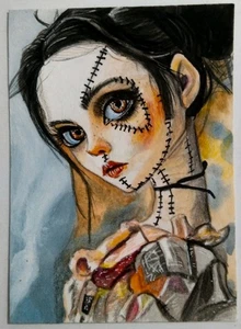 Scary Cards 👻 Gothic Dolls #442 Music Rock Band Signed Cover Art - Picture 1 of 3