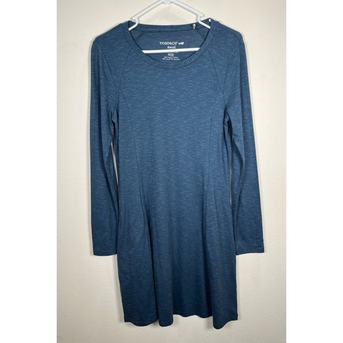 VETEMENTS Abito Toad & Co Windmere blu manica lunga taglia small og cotone elasticizzato tasche