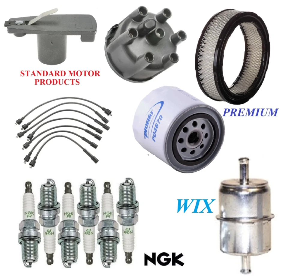 Tune Up Kit Filters Cap Wire Spark Plug For CHRYSLER LEBARON L6 3.7L, 2BBL 1978 - Image 1 of 1