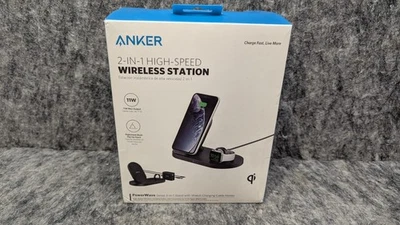 ANKER 2-in-1 High-Speed Wireless Charging Station with Smart Watch Charging Dock - Image 1 of 4