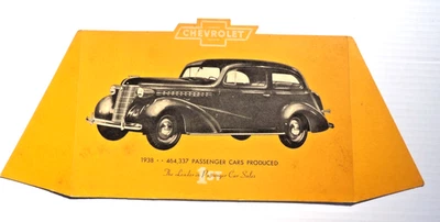 Original 1938 CHEVROLET countertop DEALER ADVERTISING SIGN passenger car SALES - Image 1 of 3