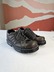 Y2K DOCS Dr. Martens Jordan77 Brown Leather Oxfords Men's Size 8 Grunge 90's - Picture 1 of 10