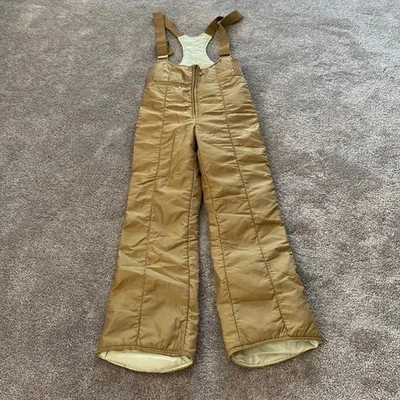 Vintage Swing West Tan Snow Bib Overalls SIZE 10 - Image 1 of 4