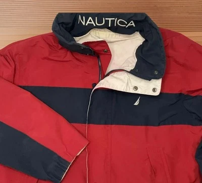 Винтажная ветровка Nautica Colorblock ретро Y2K на молнии для парусного спорта размер L - Изображение 1 из 4
