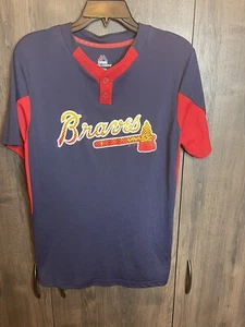 Atlanta Braves Majestic Cool Base Jersey Men’s Size XL Press Play Entertainment - Picture 1 of 7