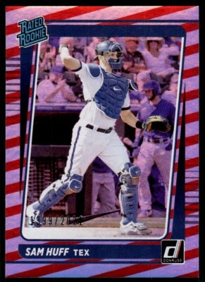 2021 DONRUSS RATED ROOKIE RED FOIL /2021 SAM HUFF R45 - Image 1 of 2