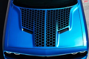 Solid Honeycomb Hood Stripes Decals- Fits Dodge Challenger sxt - Foto 1 di 1