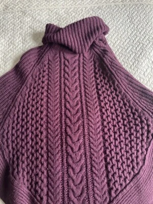 Joules Burgundy poncho cape m/l - Image 1 of 4