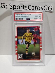 2016 Panini Donruss Christian Pulisic Rookie RC #224 PSA 10 Gem Mint USMNT USA