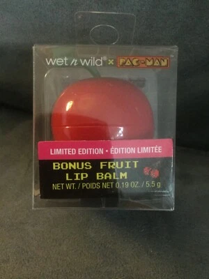 WET & WILD PAC MAN RED CHERRY BONUS FRUIT LIP BALM 0.26 OZ - NEW IN BOX LTD ED - Image 1 of 2