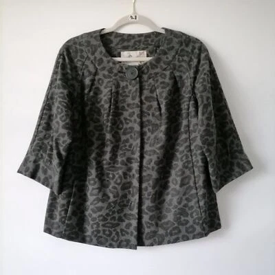 Kensie Women's Charchoal Gray Animal Print Jacket Size 10 - Image 1 of 4