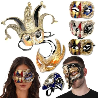 Venetian Eye Mask Jester Long Nose Colourful Masquerade Ball Accessories Party - Image 1 of 4