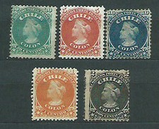 Chile - Correo 1867 Yvert 11/5 * Mh Personaje