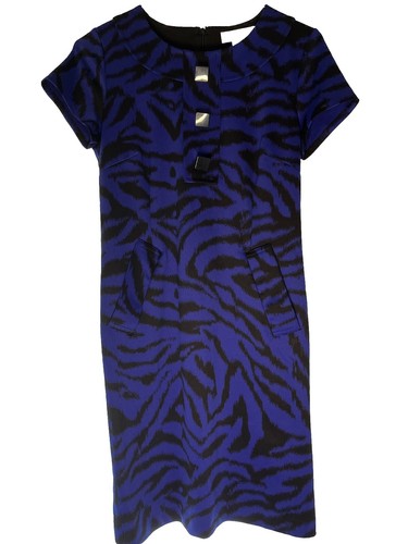 Abito donna Michael Kors blu nero manica ad aletta taglia 6