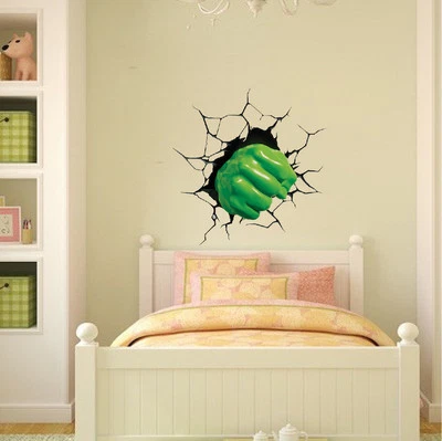 Hulk Smash Wall Decal Hulk Punch Wall Vinyl Sticker Marvel Wall Sticker, s39 - Image 1 of 4