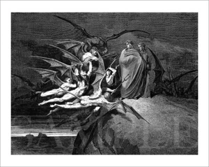 8,5X11 Gustave Dore Inferno Imagen Nuevo Póster de Bellas Artes Impreso Antigua Decoración Antigua - Imagen 1 de 1