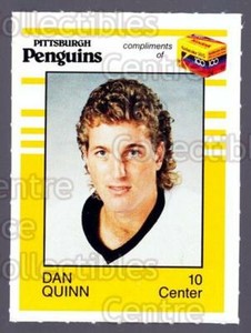 1987-88 Pittsburgh Penguins Kodak #21 Dan Quinn