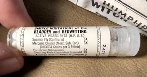 1940’s Humphrey’s Homeopathic Med.# 30 Bladder/BEDWETTING-SPANISH FLY FULL Cont. - Picture 1 of 5