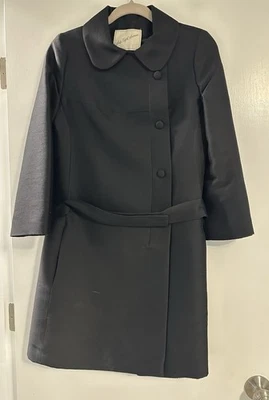 Abrigo Saks Fifth Avenue Vintage Años 60 Guisante Lana Seda Foto 1 de 4