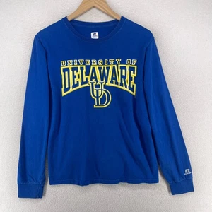 UNIVERSITY OF DELAWARE Shirt Adult S FIGHTIN BLUE HENS Long Sleeve Blue - Picture 1 of 12