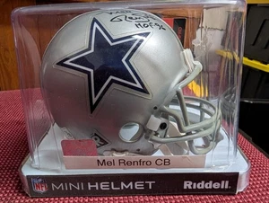 Mel Renfro Dallas Cowboys signed handsigniert Mini Helm Coa - Bild 1 von 3