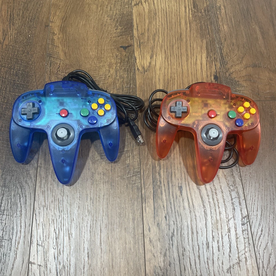 2X Wired N64 USB Controller Gamepad For Nintendo 64 PC MAC Raspberry Pi Windows - Image 1 of 1