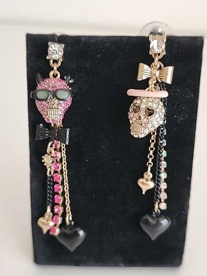 Betsey Johnson Devil Angel Earrings  Extremely Rare - - Image 1 of 4