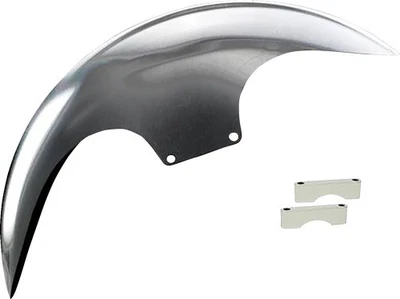 Paul Yaffe Cafe Front Fender for 21in. Wheel - Chrome Adapters Motorcycle - Image 1 of 3