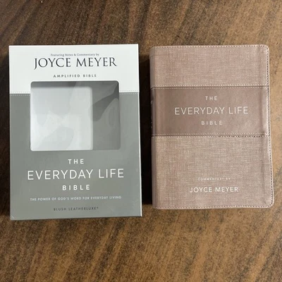 Amplified Joyce Meyer Everyday Life Study Bible - Blush LeatherLuxe - Image 1 of 4