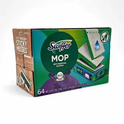 Swiffer Mop Wet Mopping Cloth Refills 64- Count Febreeze Lavender Scent - Image 1 of 4