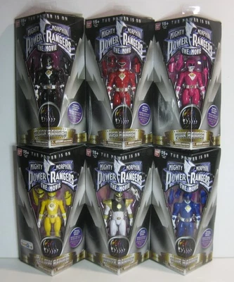 Conjunto de 6 bonecos Mighty Morphin Power Rangers filme Bandai Toys R Us Legacy - Imagem 1 de 4