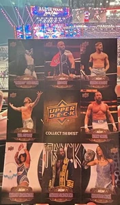 HOJA DE TARJETAS COLECCIONABLES GENIAL RARA UD PROMO ALL ELITE WRESTLING AEW ALL IN TEXAS SIN CORTAR - Imagen 1 de 9