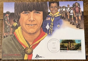 BOY SCOUTS 1985 FLEETWOOD FD MAXIMUM CARD - Picture 1 of 2